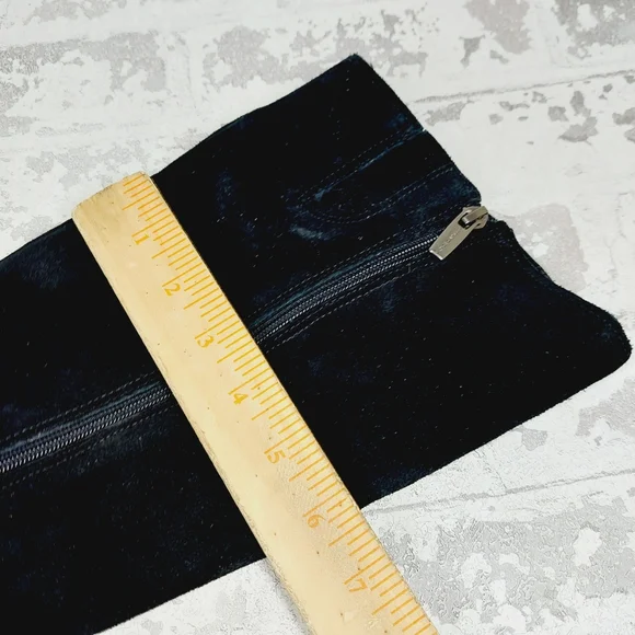 New Vince Camuto Perlanie Leather Black Pointy Toe Heel Knee Hight Boot T166 - Picture 10 of 13